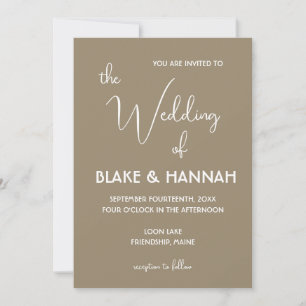 Invitation Boho Desert Minimaliste Mariage manuscrit