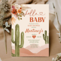 Boho Desert Texas baby shower sud-ouest cactus