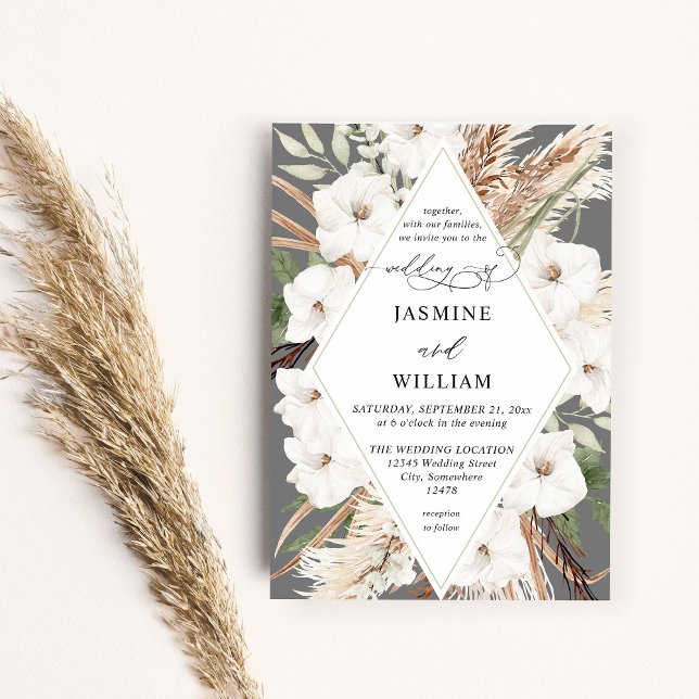 Invitation Boho d'été à la floraison blanche (Créateur téléchargé)