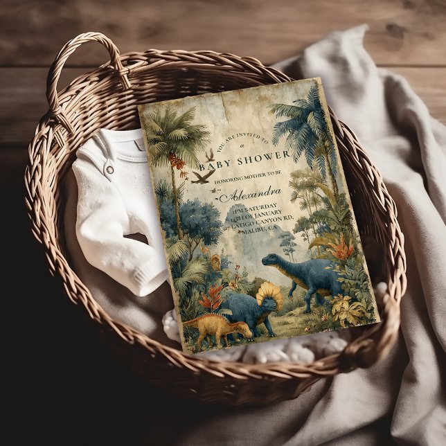 Invitation Boho Dino Baby Shower (Créateur téléchargé)