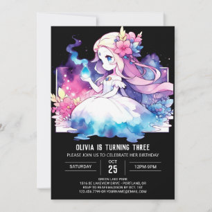 Invitation Boho Dreamy Princess Anniversaire