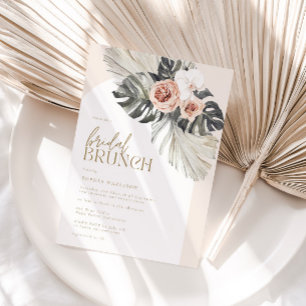 Invitation Boho Dusty Floral Bridal Brunch