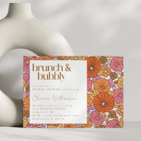 Boho Earthy Burange Floral Brunch Bubbly
