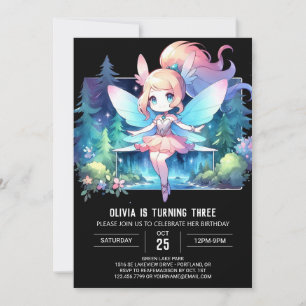 Invitation Boho Enchanted Fairy Anniversaire