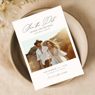 Invitation Boho Enregistrer la date   Photo Elegant Enregistr