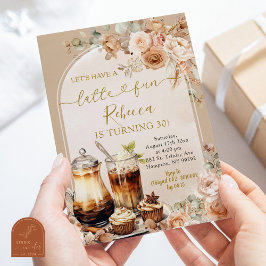 Invitation Boho Espresso Martini Latte Amusement Adulte Anniv