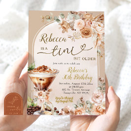 Invitation Boho Espresso Martini Tini Bit Anniversaire