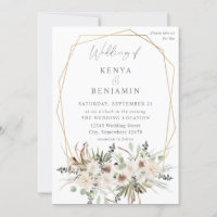 Boho Eucalyptus & Beige Floral 2 Mariage