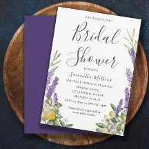 Boho Fête des mariées Lemon & Lavender Foliage Inv