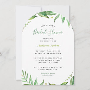 Invitation Boho Feuille de douche nuptiale