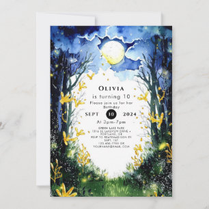 Invitation Boho Firefly Woodland Anniversaire
