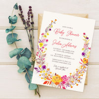 Boho Fleur sauvage Fall Wreath Foliage Baby shower