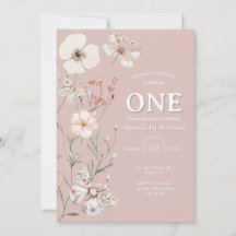 Boho Fleur sauvage Floral Baby Anniversaire