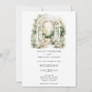 Invitation Boho Floral Arch Mariage