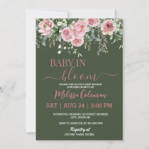 Invitation Boho Floral Bébé en Fleur Baby Shower