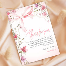 Boho Floral Bébé en fleurs Merci