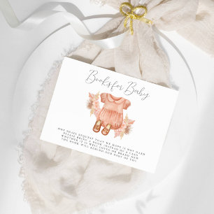 Invitation Boho Floral Bébé Fille Apporte Un Livre