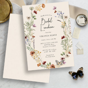 Invitation Boho Floral Bridal Luncheon