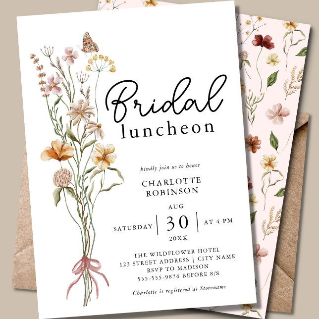 Invitation Boho Floral Bridal Luncheon (Créateur téléchargé)