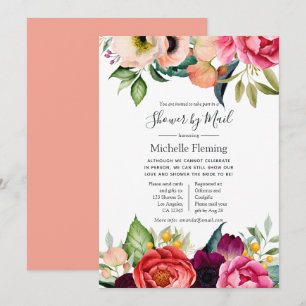 Invitation Boho Floral Bridal ou Baby shower par la poste