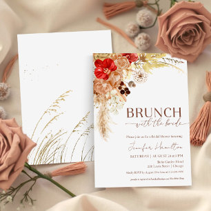 Invitation Boho Floral Brunch avec la mariée FÊTE DES MARIÉ