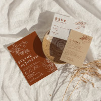 Boho Floral Burange Terracotta Mariage de plantes