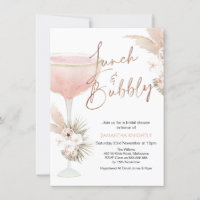 Boho Floral Champagne Lunch Fête des mariées Bubbl