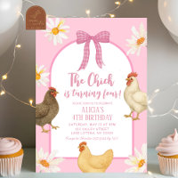 Boho Floral Coquette poulet Fille Anniversaire