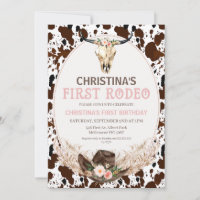 Boho Floral Girls Premier Rodéo 1er Anniversaire