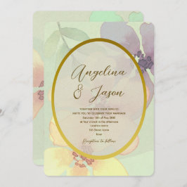 Invitation Boho Floral Greenery Mariage botanique