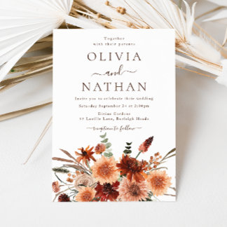 Invitation Boho Floral Mariage