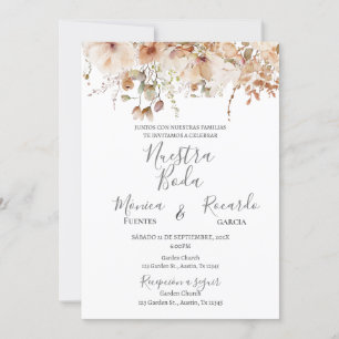 Invitation Boho Floral Mariage espagnol