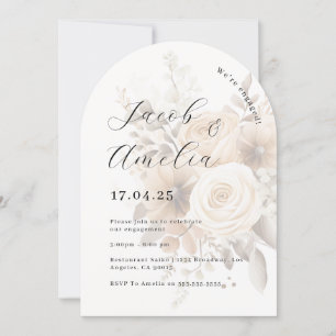 Invitation Boho Floral Modern Arch Party