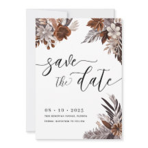 Boho Floral Pampas Enregistrer La Date