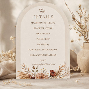 Invitation Boho Floral Pumpkin Coup de Foudre Mariage Détails