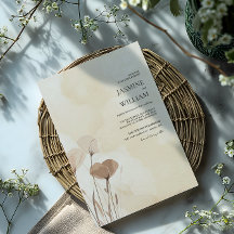 Boho Flower Autumn Watercolor Mariage