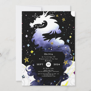 Invitation Boho Fun Magic Dragon Anniversaire