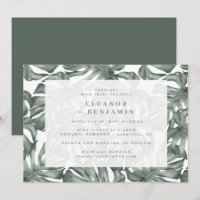 Boho Green Monstera Feuilles tendance tout en un