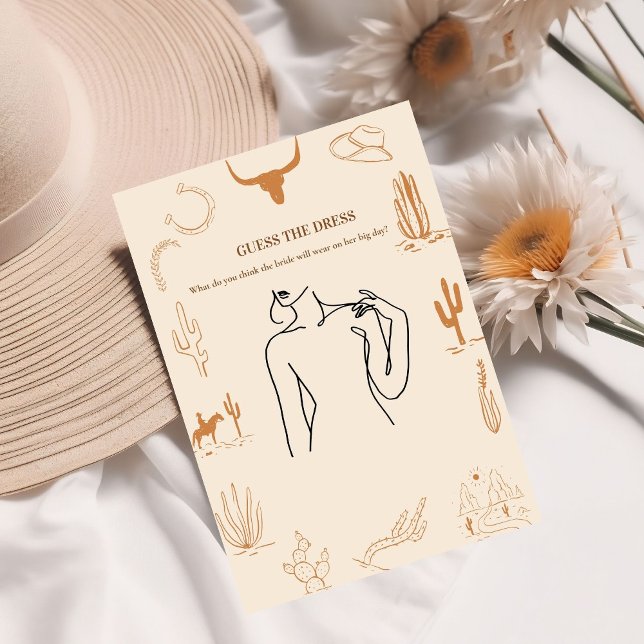 Invitation Boho Guess la mariée robe mariée jeu de douche nup (Créateur téléchargé)