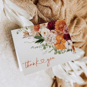 Invitation Boho Harvest Fall In Love Fête des mariées Merci