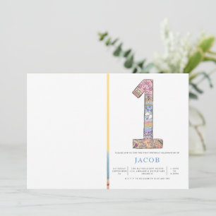 Invitation Boho Hearts Party 1er anniversaire