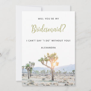 Invitation Boho Joshua Tree Veux-tu être ma demoiselle d'honn