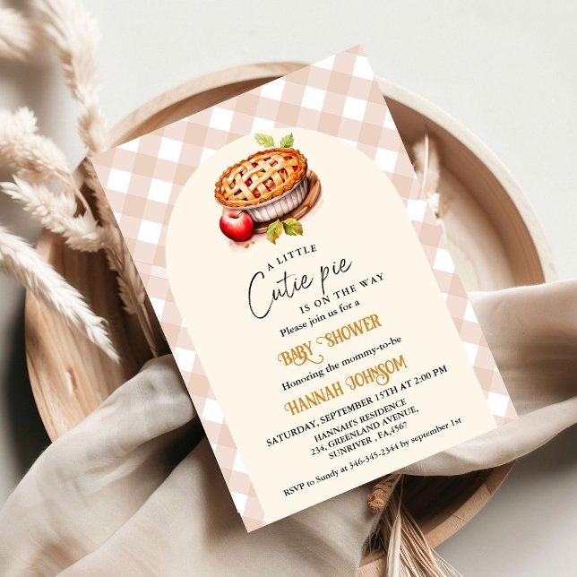 Invitation Boho Little Cutie Pie Thanksgiving Baby shower (Créateur téléchargé)