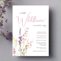 Boho Little Fleur sauvage Aquarelle Baby shower ro