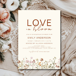 Invitation Boho Love in Bloom Fleur sauvage Fête des mariées