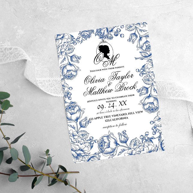 Invitation Boho Mariage Élégant Script Castle Mariage (Créateur téléchargé)