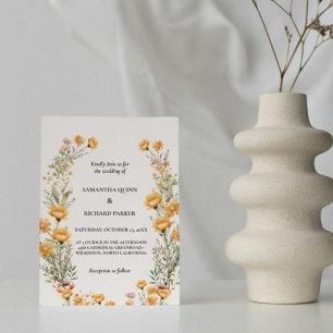Invitation Boho Meadow Fleur sauvage Eucalyptus Mariage de ve