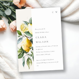 Invitation Boho Minimal Jaune Lemon Garden Fête des mariées