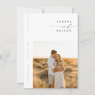 Invitation Boho Minimalist Budget Wedding