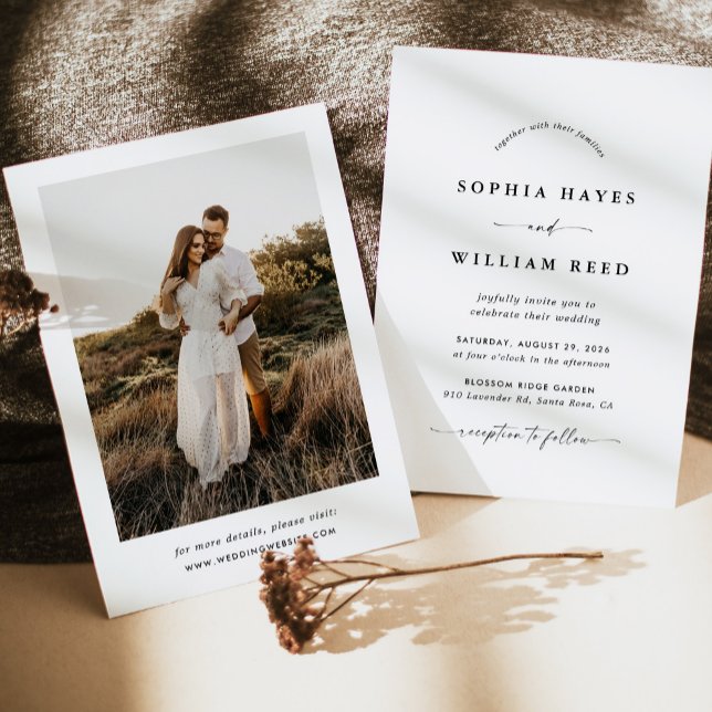 Invitation Boho Minimalist Wedding (Créateur téléchargé)